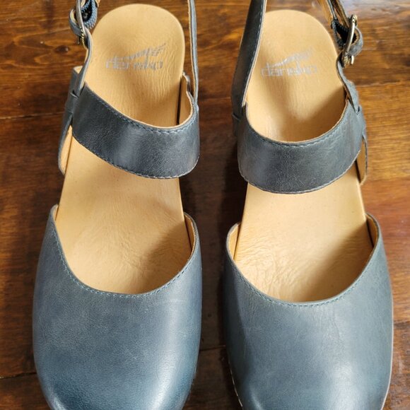 Dansko Wedge Mary Jane 38 Blue - Picture 3 of 6